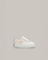 Tenis Tipo Bota Bordado,BLANCO HUESO